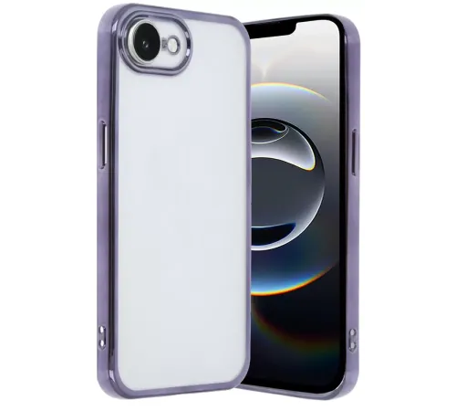 Apple iPhone 16E Kılıf Lensli Silikon - Mor