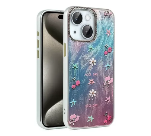 Apple iPhone 14 Kılıf Blade Aynalı Desenli Kapak - Desen 4