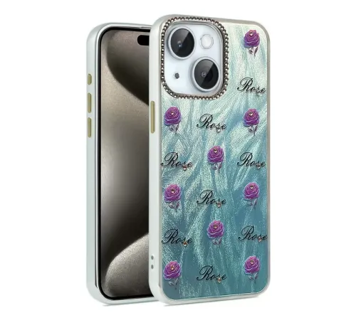 Apple iPhone 14 Kılıf Blade Aynalı Desenli Kapak - Desen 9