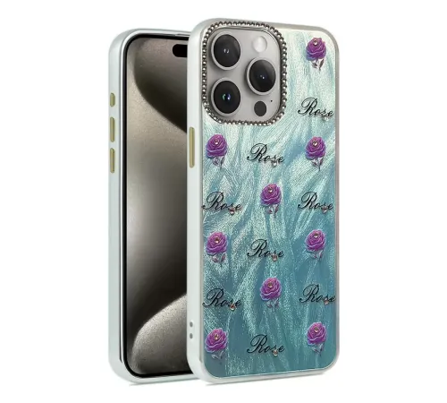 Apple iPhone 15 Pro Kılıf Blade Aynalı Desenli Kapak - Desen 9