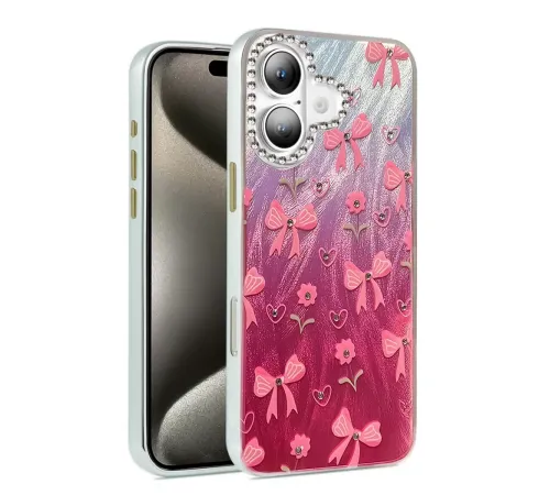 Apple iPhone 16 Kılıf Blade Aynalı Desenli Kapak - Desen 3