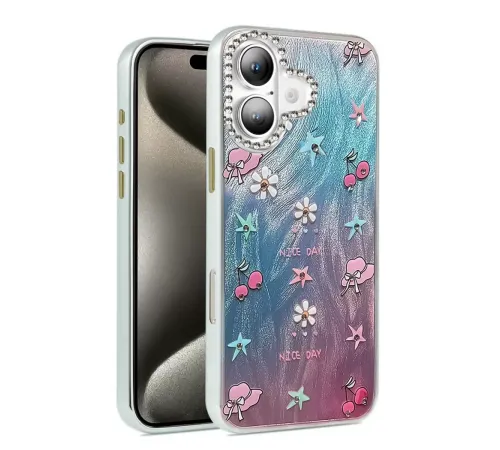 Apple iPhone 16 Kılıf Blade Aynalı Desenli Kapak - Desen 4
