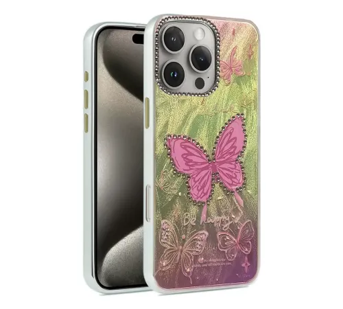 Apple iPhone 16 Pro Max Kılıf Blade Aynalı Desenli Kapak - Desen 5