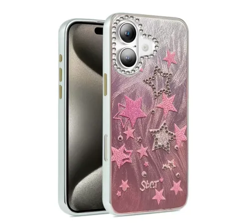 Apple iPhone 16 Plus Kılıf Blade Aynalı Desenli Kapak - Desen 7