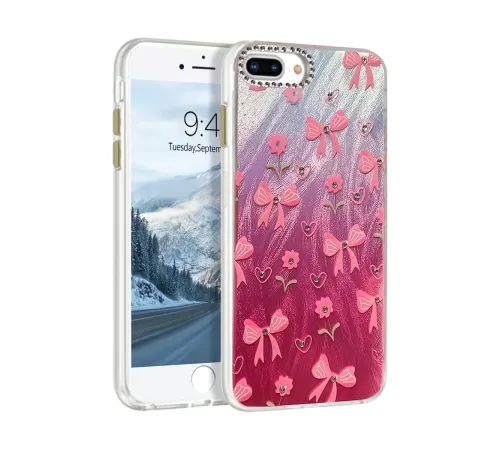 Apple iPhone 7 Plus Kılıf Blade Aynalı Desenli Kapak - Desen 3