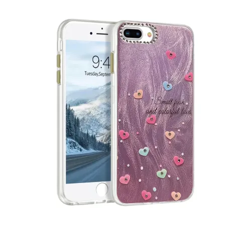 Apple iPhone 7 Plus Kılıf Blade Aynalı Desenli Kapak - Desen 8