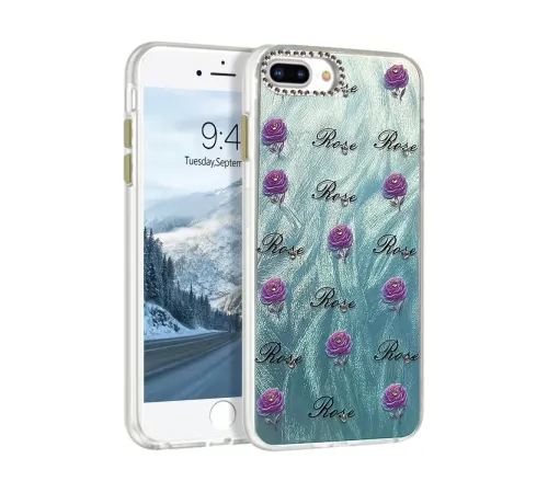 Apple iPhone 7 Plus Kılıf Blade Aynalı Desenli Kapak - Desen 9