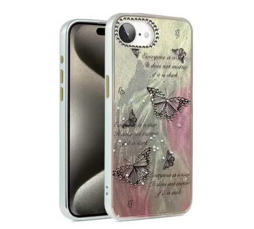 Apple iPhone 16E Kılıf Blade Aynalı Desenli Kapak - Desen 6