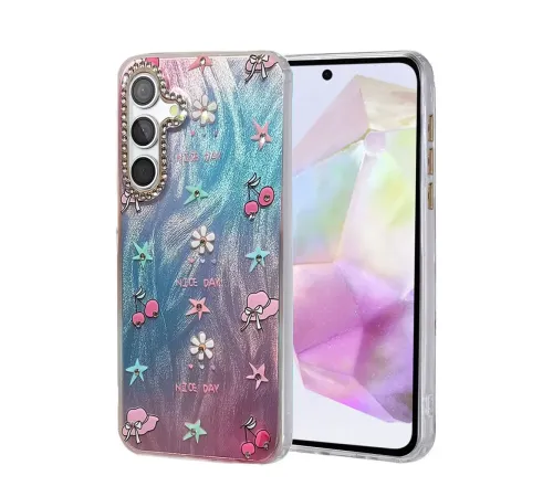 Samsung Galaxy A35 5G Kılıf Blade Aynalı Desenli Kapak - Desen 4