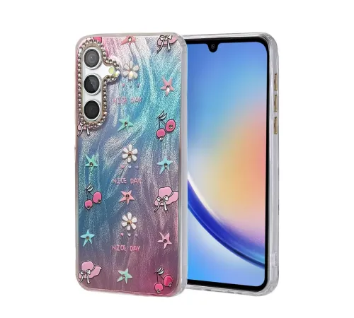 Samsung Galaxy A34 5G Kılıf Blade Aynalı Desenli Kapak - Desen 4