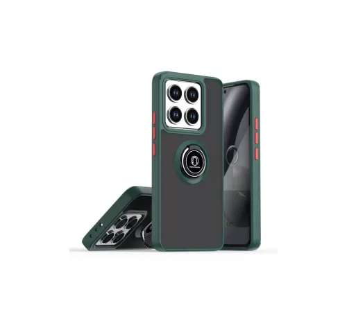 Mi 15 Pro Kılıf Montreal Yüzüklü Silikon Kapak - Yeşil