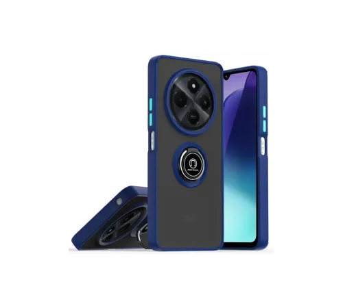 Realme C75 4G Kılıf Montreal Yüzüklü Silikon Kapak - Lacivert
