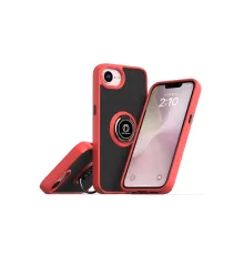 Apple iPhone 16E Kılıf Montreal Yüzüklü Silikon Kapak - Kırmızı