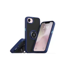 Apple iPhone 16E Kılıf Montreal Yüzüklü Silikon Kapak - Lacivert