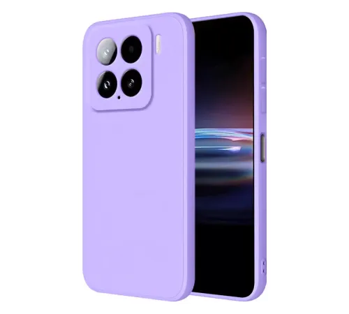 Mi 15 Kılıf Nano içi Kadife Silikon - Lila