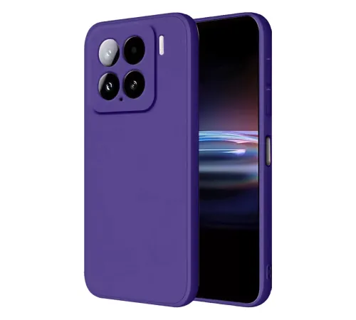 Mi 15 Pro Kılıf Nano içi Kadife Silikon - Mor