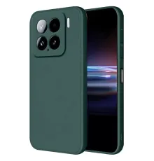 Mi 15 Pro Kılıf Nano içi Kadife Silikon - Koyu Yeşil