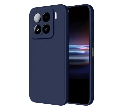 Mi 15 Pro Kılıf Nano içi Kadife Silikon - Lacivert