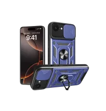 Apple iPhone 16E Kılıf Pars Lens Yüzüklü Silikon - Lacivert