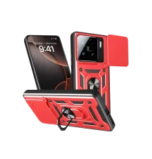 Mi 15 Kılıf Pars Lens Yüzüklü Silikon - Kırmızı