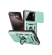 Mi 15 Kılıf Pars Lens Yüzüklü Silikon - Yeşil