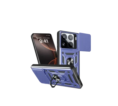 Mi 15 Pro Kılıf Pars Lens Yüzüklü Silikon - Lacivert