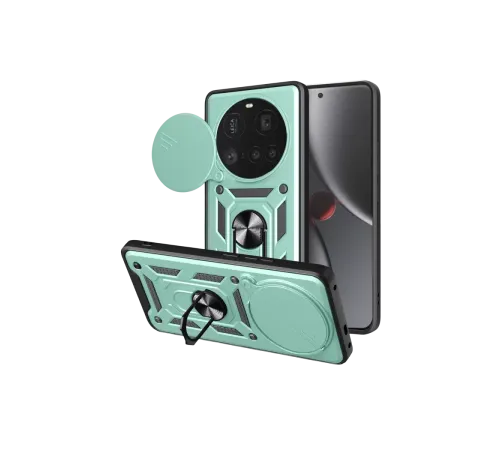 Mi 15 Ultra Kılıf Pars Lens Yüzüklü Silikon - Yeşil