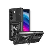 Realme C75 4G Kılıf Pars Lens Yüzüklü Silikon - Siyah