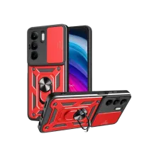 Realme C75 4G Kılıf Pars Lens Yüzüklü Silikon - Kırmızı