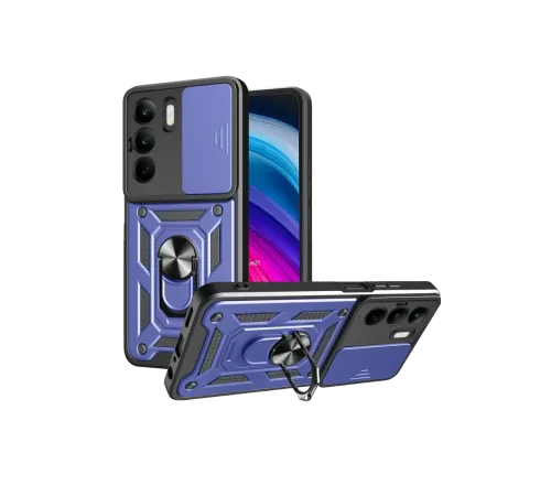 Realme C75 4G Kılıf Pars Lens Yüzüklü Silikon - Lacivert