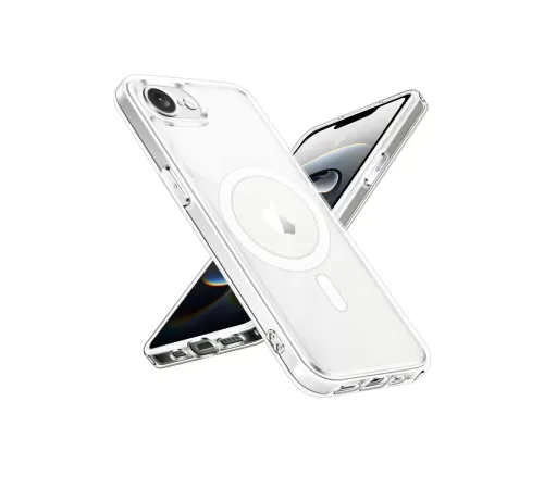 Apple iPhone 16E Kılıf Magneticsafe Şeffaf Silikon - Şeffaf
