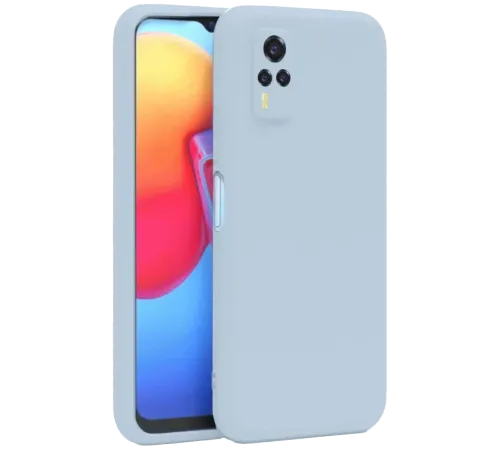 Vivo Y53S Kılıf Nano içi Kadife Silikon - Buz Mavi