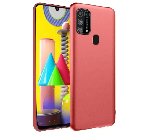 Samsung Galaxy M31 Kılıf Nano içi Kadife Silikon - Kiremit