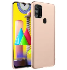 Samsung Galaxy M31 Kılıf Nano içi Kadife Silikon - Pudra
