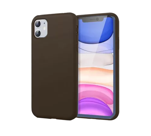 Apple iPhone 11 Kılıf First Silikon - Kahverengi