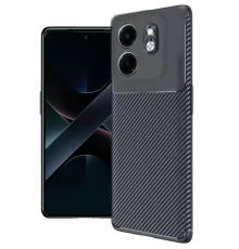 İnfinix Smart 9 Kılıf Auto Focus Karbon Kapak - Lacivert