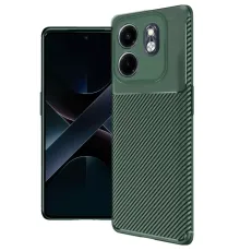 İnfinix Smart 9 Kılıf Auto Focus Karbon Kapak - Koyu Yeşil