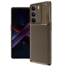 Realme C75 4G Auto Focus Karbon Kapak - Kahverengi