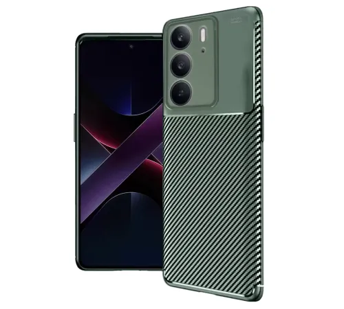 Realme C75 4G Auto Focus Karbon Kapak - Koyu Yeşil