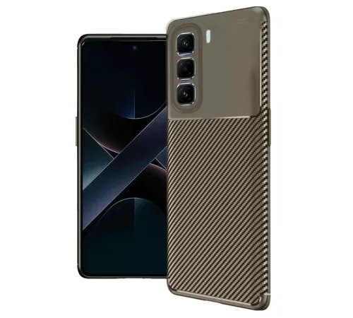 İnfinix Hot 50 Pro Plus 4G Auto Focus Karbon Kapak - Kahverengi