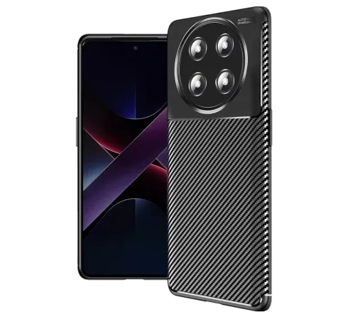 Honor Magic 7 Lite Kılıf Auto Focus Karbon Kapak - Siyah