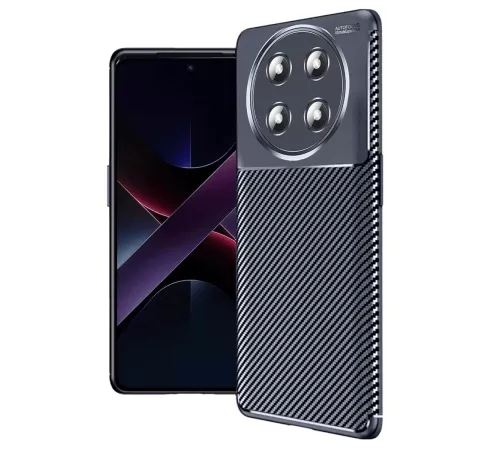 Honor Magic 7 Lite Kılıf Auto Focus Karbon Kapak - Lacivert