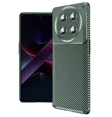 Honor Magic 7 Lite Kılıf Auto Focus Karbon Kapak - Koyu Yeşil