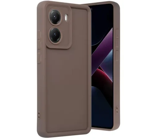 Poco X7 Pro Viera Silikon - Kahverengi