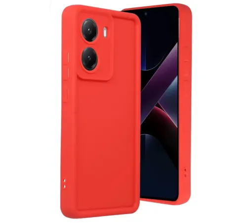 Poco X7 Pro Viera Silikon - Kırmızı