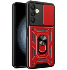 Samsung Galaxy S24 FE Pars Lens Yüzüklü Silikon - Kırmızı