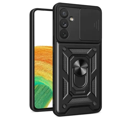 Samsung Galaxy S24 FE Pars Lens Yüzüklü Silikon - Siyah