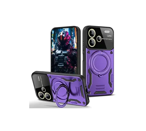 Redmi Note 13 Pro Plus Joy Lens Standlı Kapak - Mor