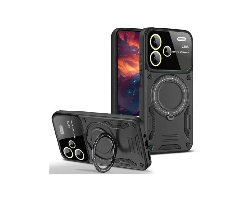 Redmi Note 13 Pro Plus Joy Lens Standlı Kapak - Siyah