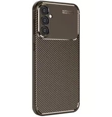 Samsung Galaxy A26 Kılıf Auto Focus Karbon Kapak - Kahverengi